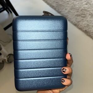 Away mini suitcase in metallic blue